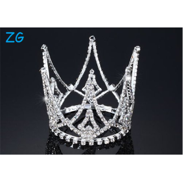 Bridal Prom Flower Girl Rhinestone Full Circle Round Mini Tiara Crown
